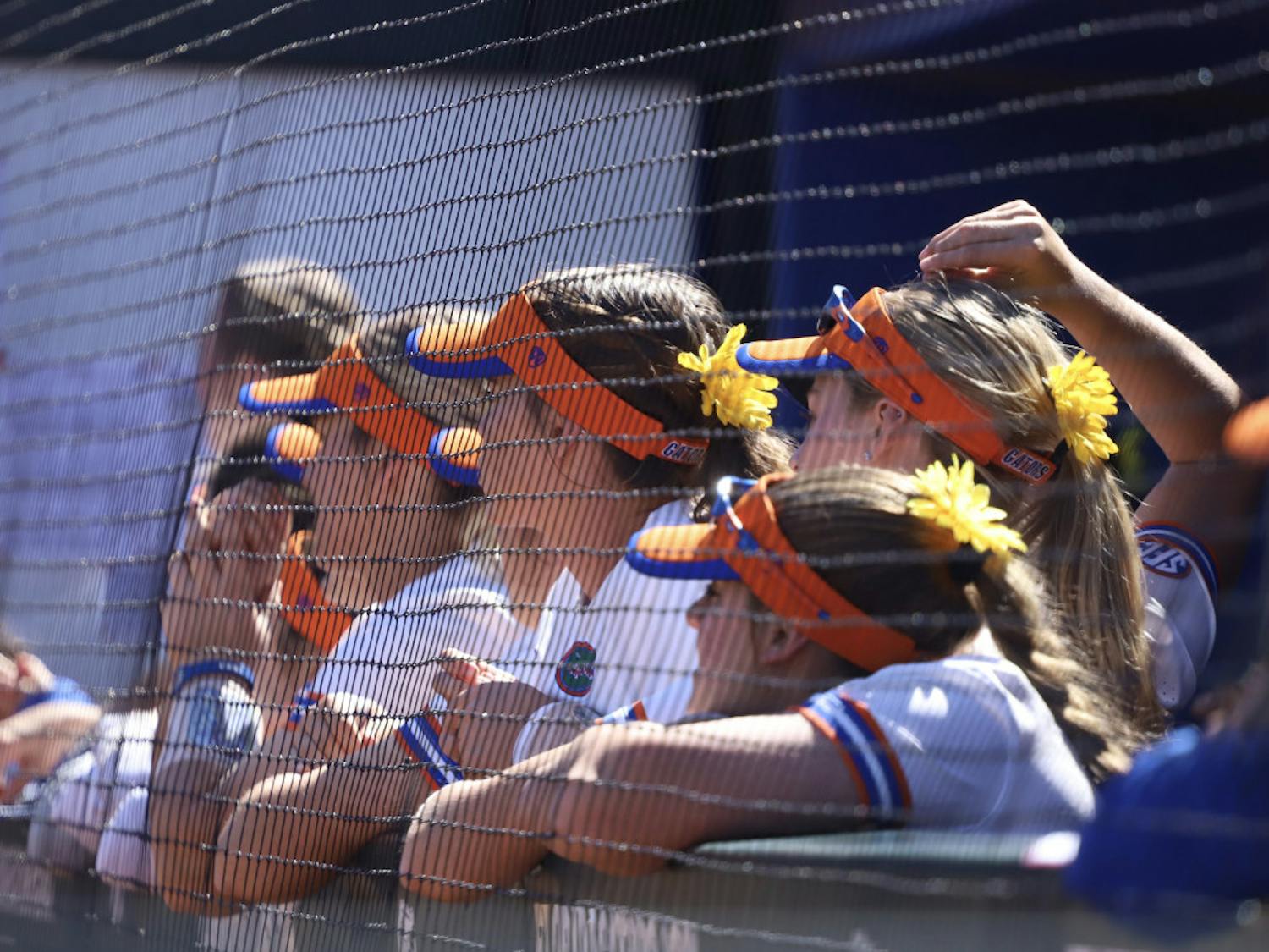 Sunflower Saturday softball dugout