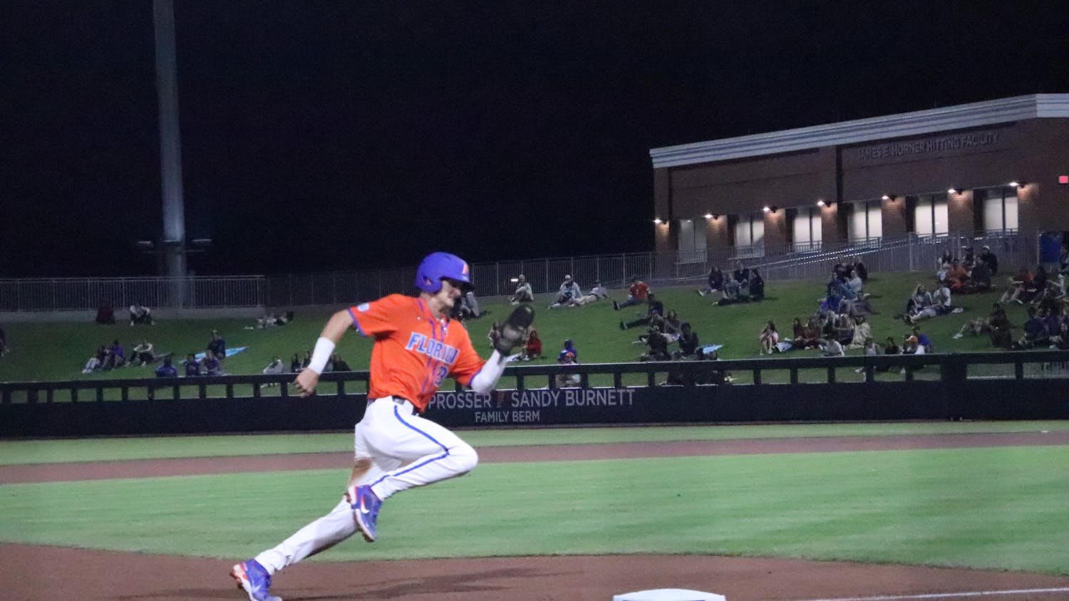 Freshman Deric Fabian rounds third base and sprints for home during a midweek matchup with Florida A&amp;M. Fabian hit his third home run of the season on Tuesday night against Florida A&amp;M. The third baseman knocked a solo walk-off to survive the series in Vanderbilt