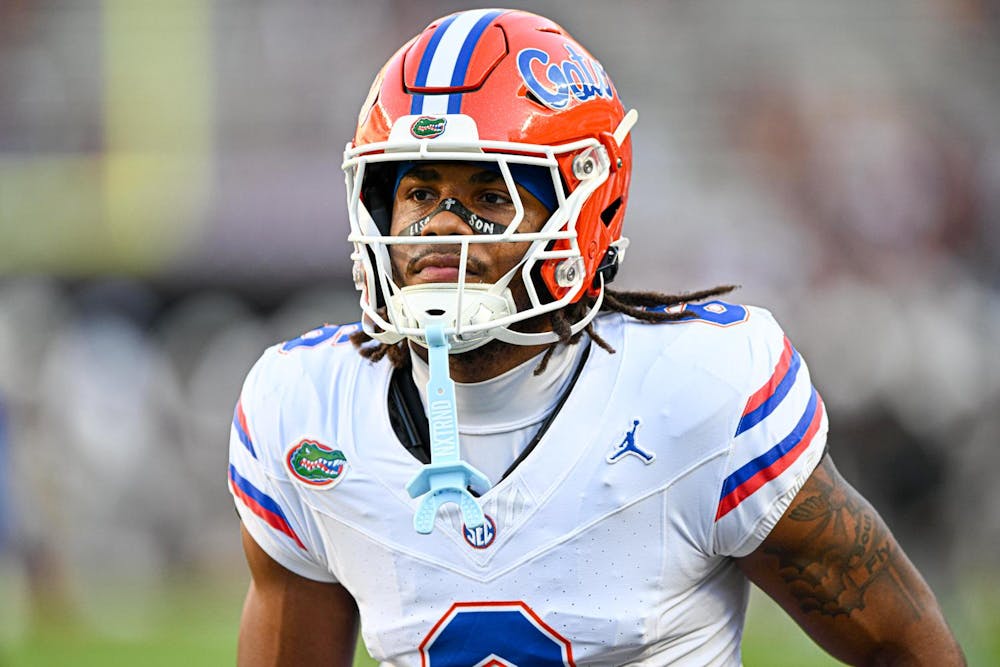 Florida Gators wide receiver Dallas Wilson (6) during warmups before a NCAA college football game, Saturday, Oct. 11, 2025, in College Station, Texas.