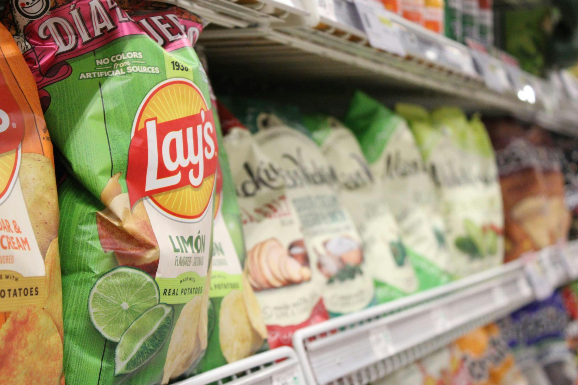 The chip aisle at Publix on University Avenue, Sunday, Sept. 27, 2026, in Gainesville, Fla.