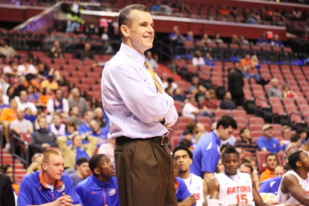 <p><span>Coach Billy Donovan reacts to a call during Florida’s 78-61 win against Air Force on Dec. 29 in Sunrise. Donovan earned his 400th win as Florida’s coach in an 83-52 win against Missouri on Saturday.</span></p>
<div><span><br /></span></div>