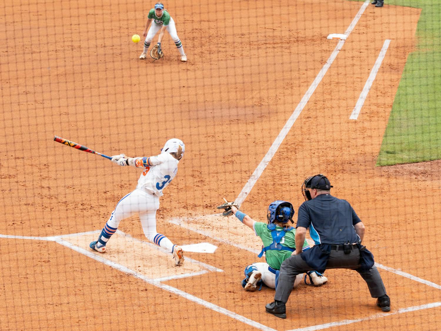 Florida junior left fielder Korbe Otis at bat during the Gators' 6-0 win over Florida Gulf Coast on Friday, May 17, 2024.