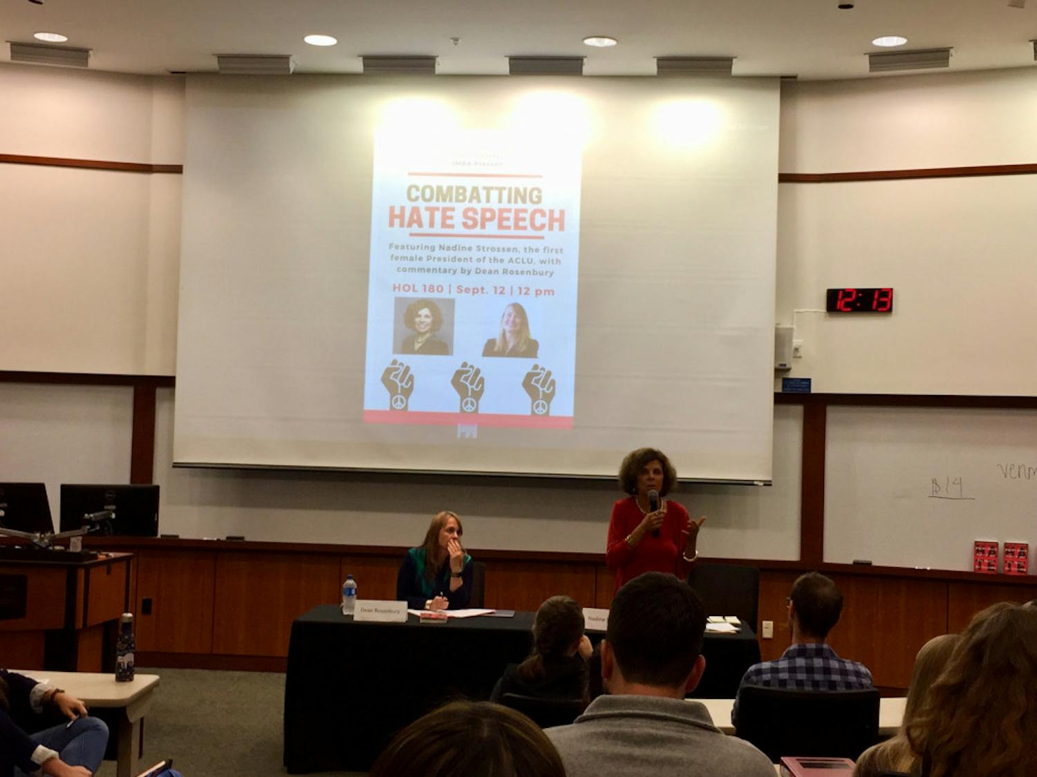 Former ACLU president Nadine Strossen talks about free speech at the UF Levin College of Law