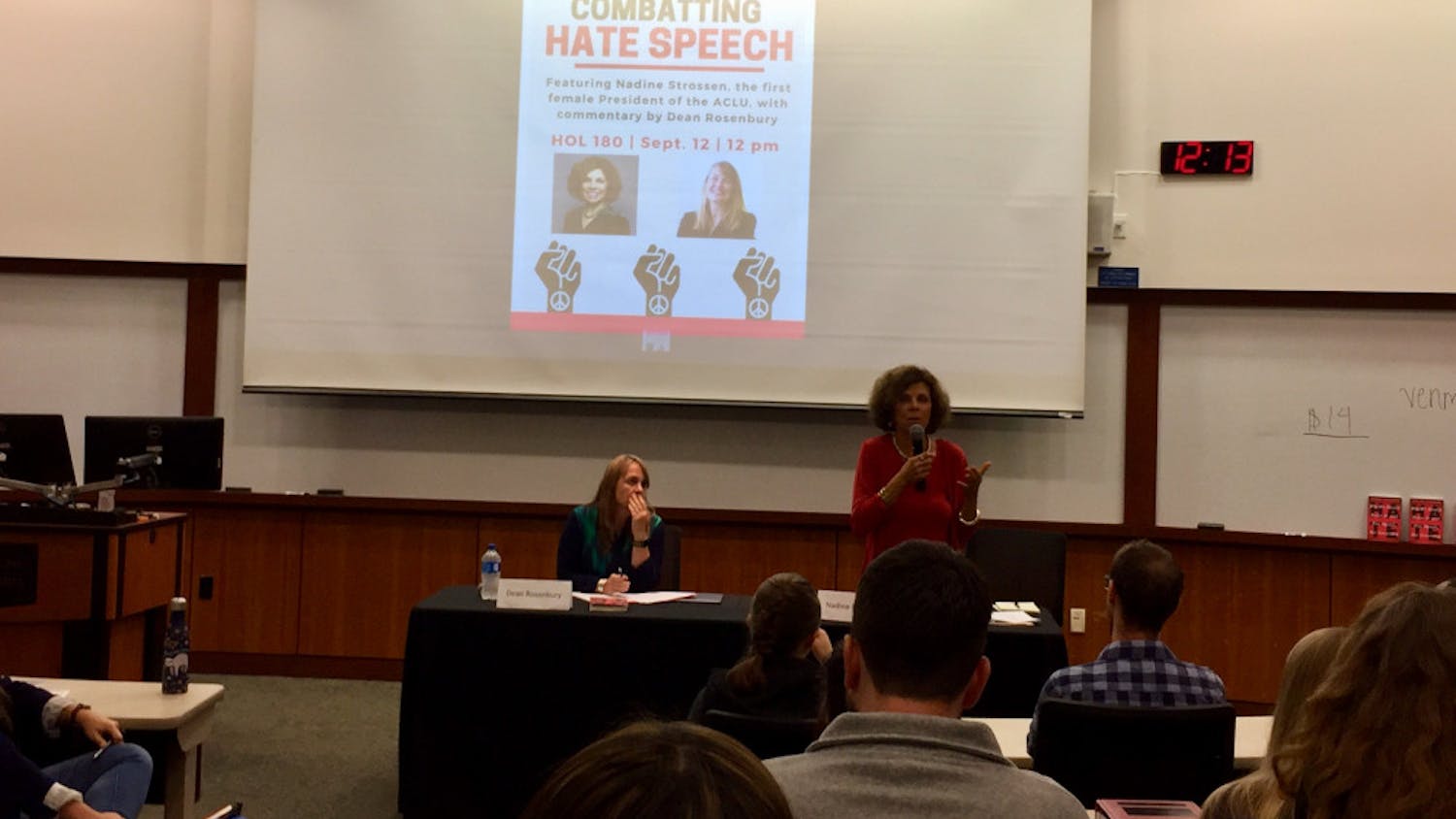 Former ACLU president Nadine Strossen talks about free speech at the UF Levin College of Law