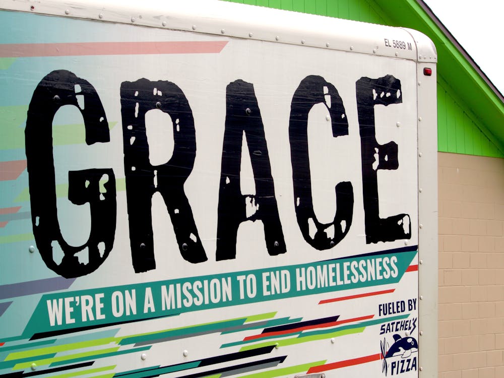 <p>A GRACE Marketplace moving truck is parked at GRACE Marketplace in Gainesville, Fla., on Friday, Aug. 18, 2023. </p>