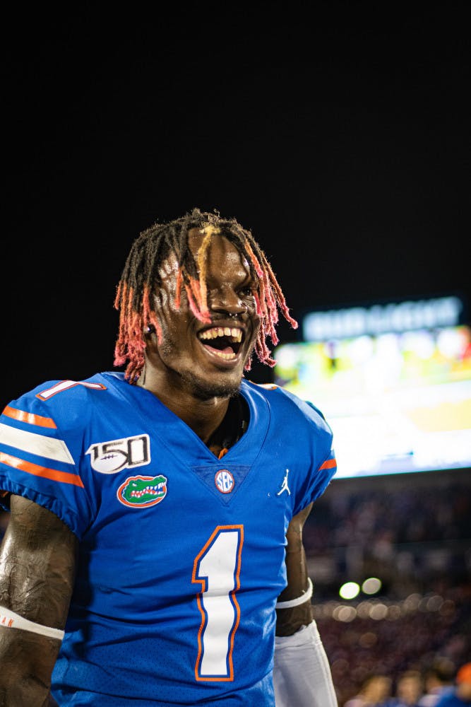 Junior receiver Kadarius Toney scored a 66-yard touchdown off a screen pass in the first quarter of UF’s 24-20 win over the Miami Hurricanes.