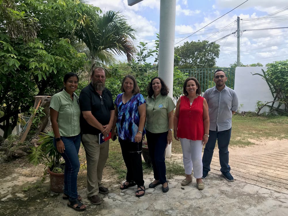 <p>Chris Gellermann on his educational exchange trip to Campeche, Mexico. Gellermann was one of three teachers to travel to Mexico in the program organized by Mary Risner, associate director of UF’s Center for Latin American Studies and former president of Sister Cities of Volusia. </p>