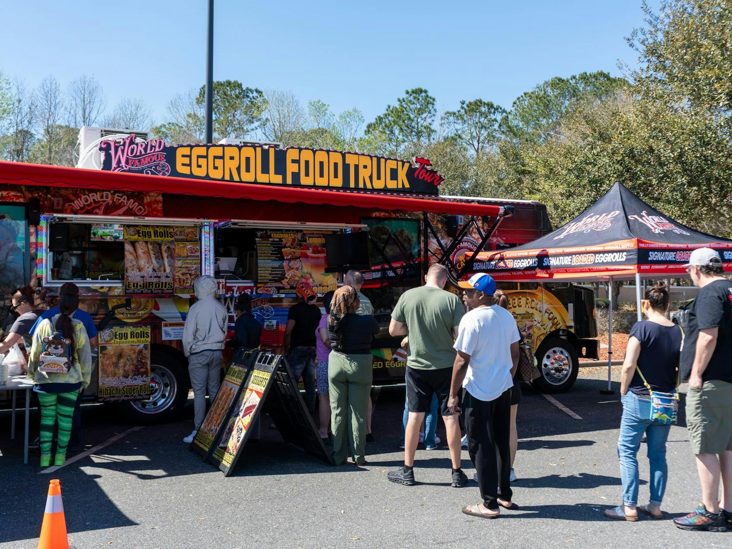 The World Famous Egg Roll truck sits at 5700 NW 23rd St, Sunday, March 1, 2026, in Gainesville, Fla.