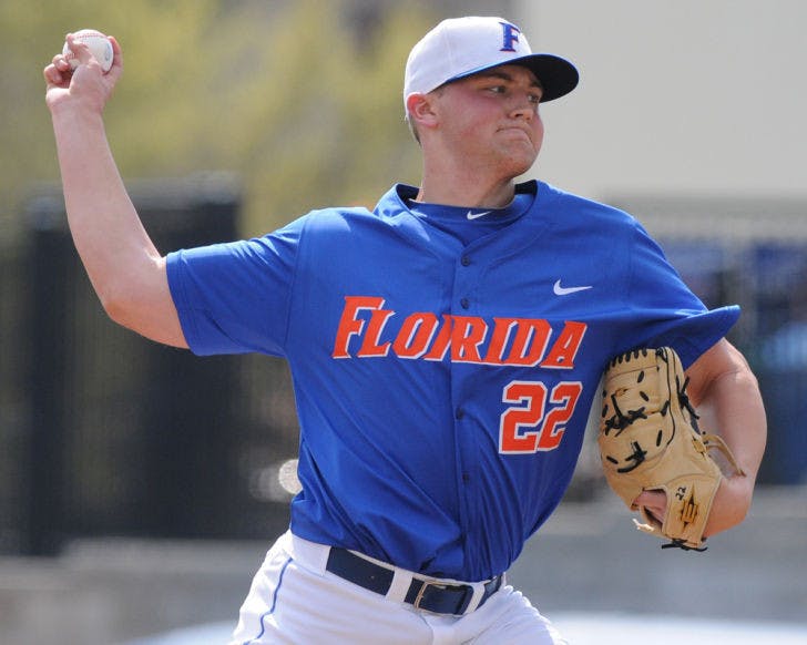 Karsten Whitson pitches during UF’s 5-0 win against USF on Feb. 20, 2011 at McKethan Stadium. Whitson pitched two innings Tuesday.