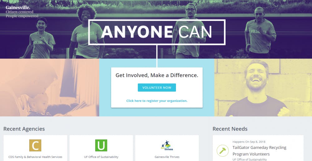 <p>An image of ServeGNV, the new website to connect volunteers with nonprofits</p>
