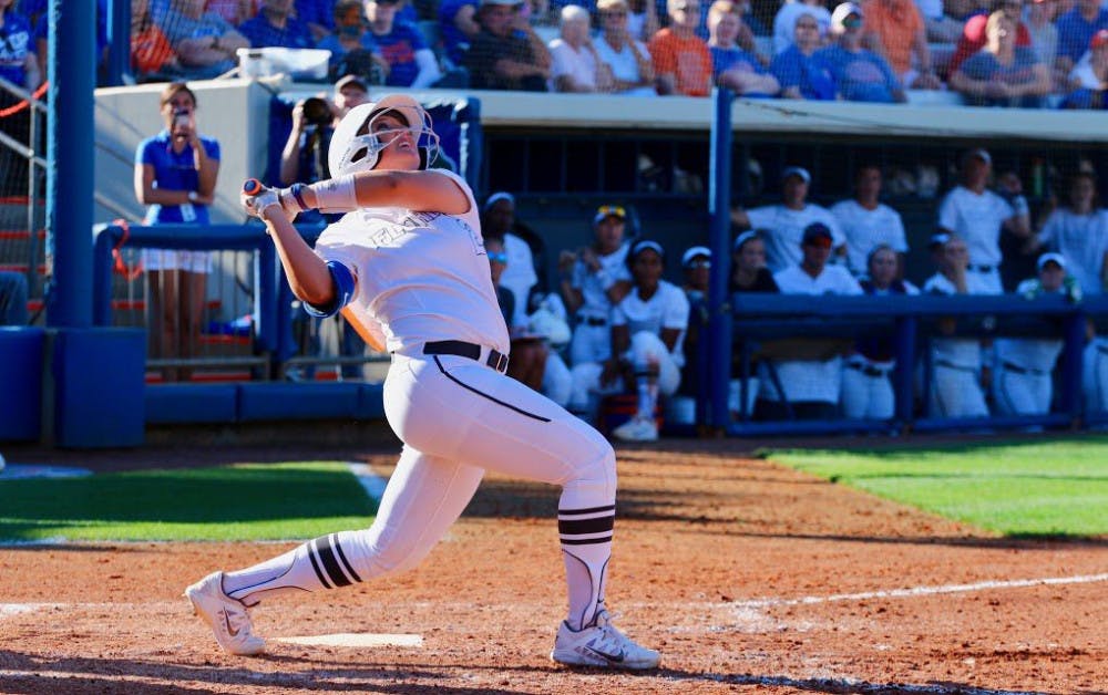 First baseman Kayli Kvistad drove in a pair of runs in Florida's 19-3 win over Florida A&amp;M on Wednesday.&nbsp;