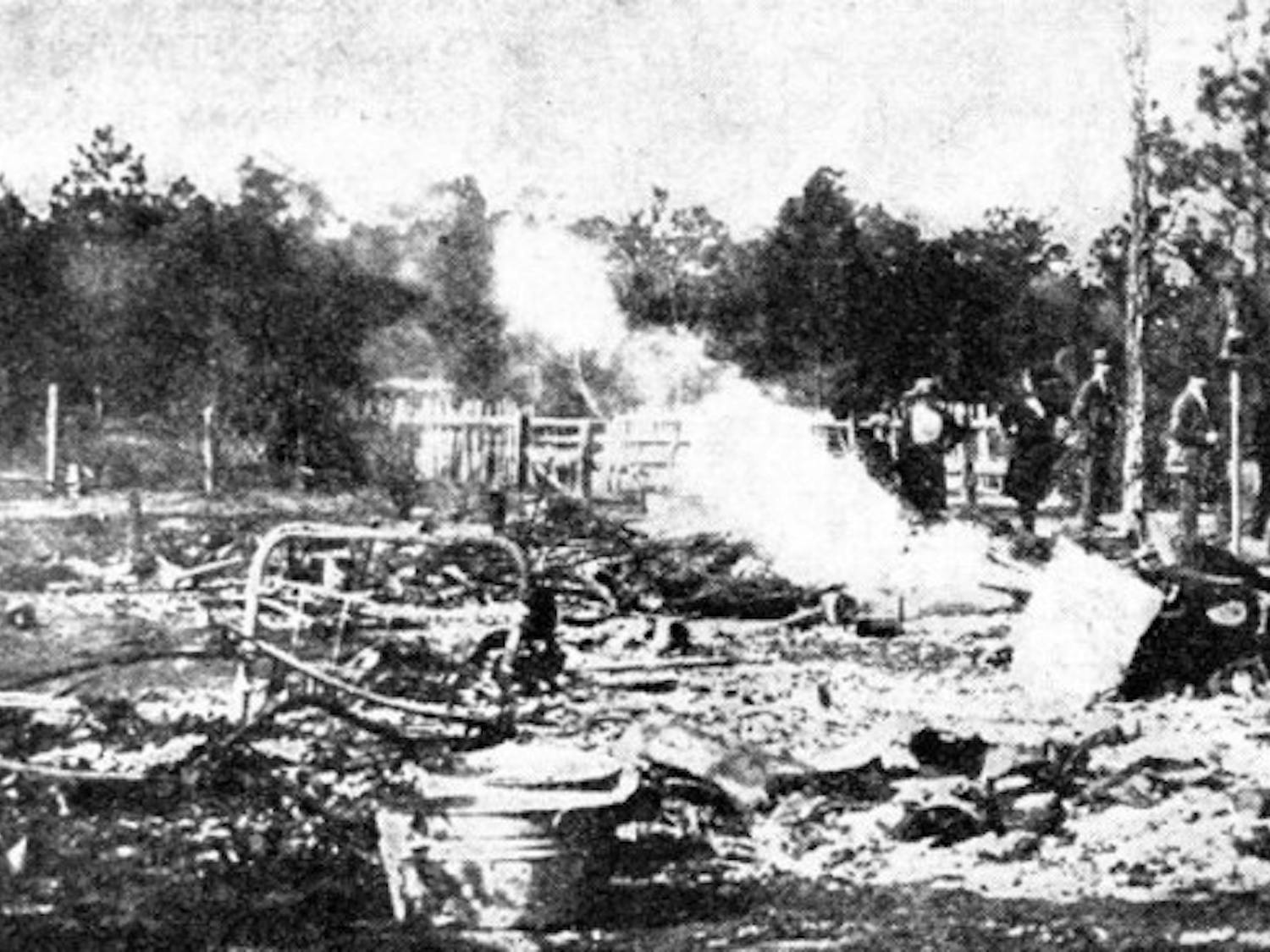 The ruins of a home destroyed during the Rosewood attack, avenging the alleged murder of Fannie Taylor.