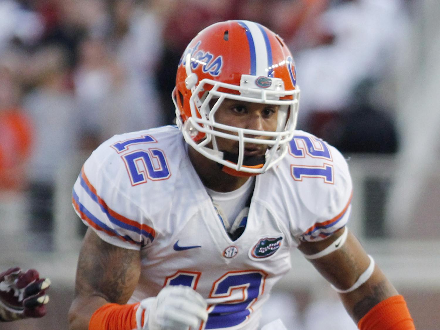 Antonio Morrison chases down a Florida State player during Florida’s 37-26 win on Nov. 24, 2012 in Doak Campbell Stadium.