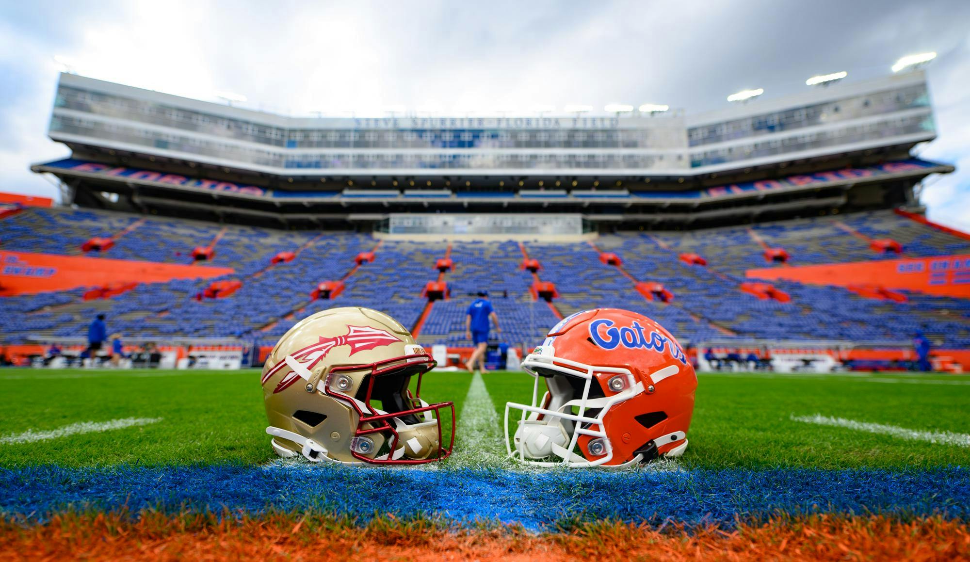 The Florida Gators play the Florida State Seminoles at Ben Hill Griffin Stadium in Gainesville, Fla., Saturday, Nov. 29, 2025.
