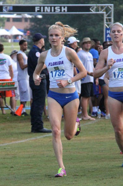 Agata Strausa, who will compete in distance events during the spring track season, never finished worse than second in eight meets during cross country in the fall.