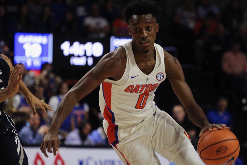 The freshman tandem of Mike Okauru and Deaundrae Ballard combined for 11 points and 10 rebounds in 31 valuable minutes of action during Florida's 83-66 loss against FSU on Monday in the O'Connell Center.