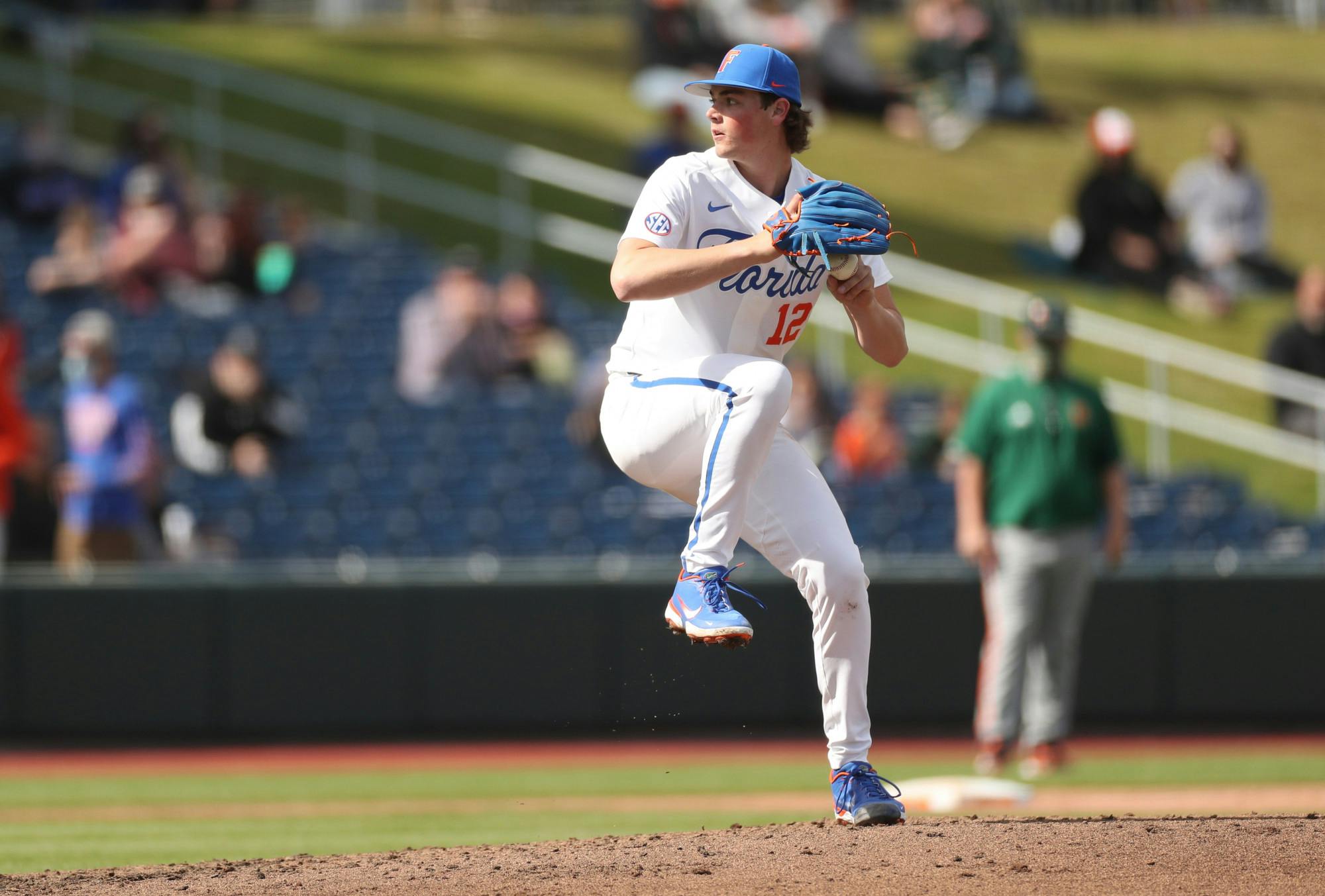 Through five games, the team averaged 7.8 runs and 12.6 hits per game. Photo from UF-Miami game Feb. 21, 2021. Courtesy of UAA.