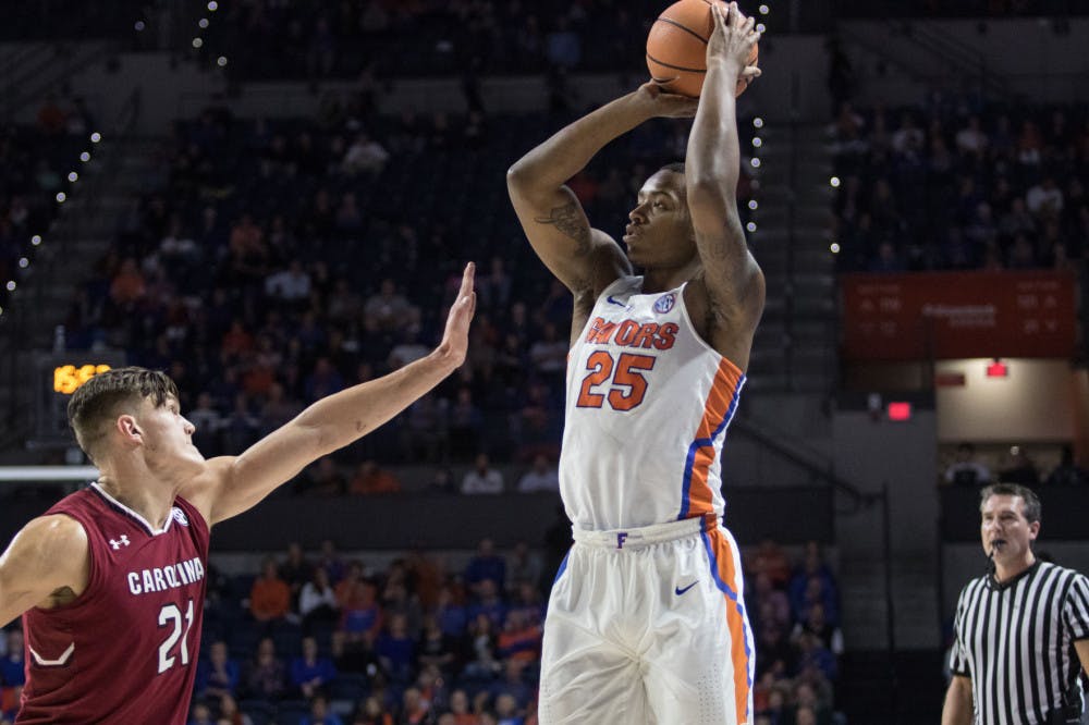 Forward Keith Stone was part of a resurgent defensive effort from the Gators against South Carolina. The sophomore finished with three blocks on the afternoon.&nbsp;