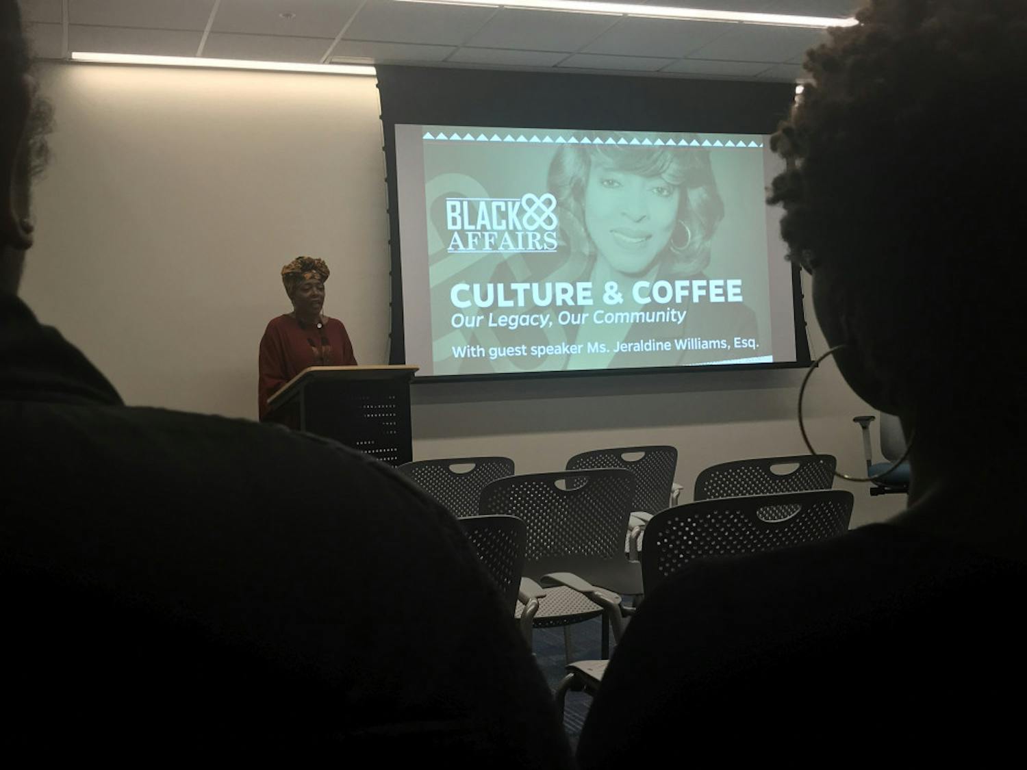 “Our whole mission was to come and open the doors for you,” Jeraldine Williams said at Black Affairs’ Culture &amp; Coffee event. Williams was one of 14 of the first African American students at UF.