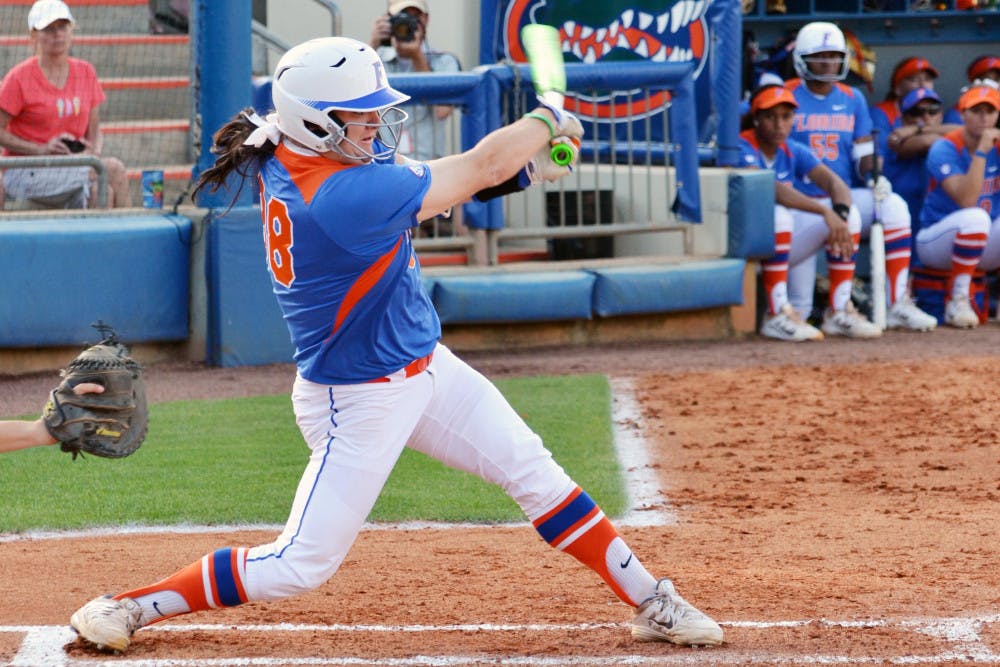 Bailey Castro bats during UF's win against UNF on April 1 at Katie Seashole Pressly Stadium.