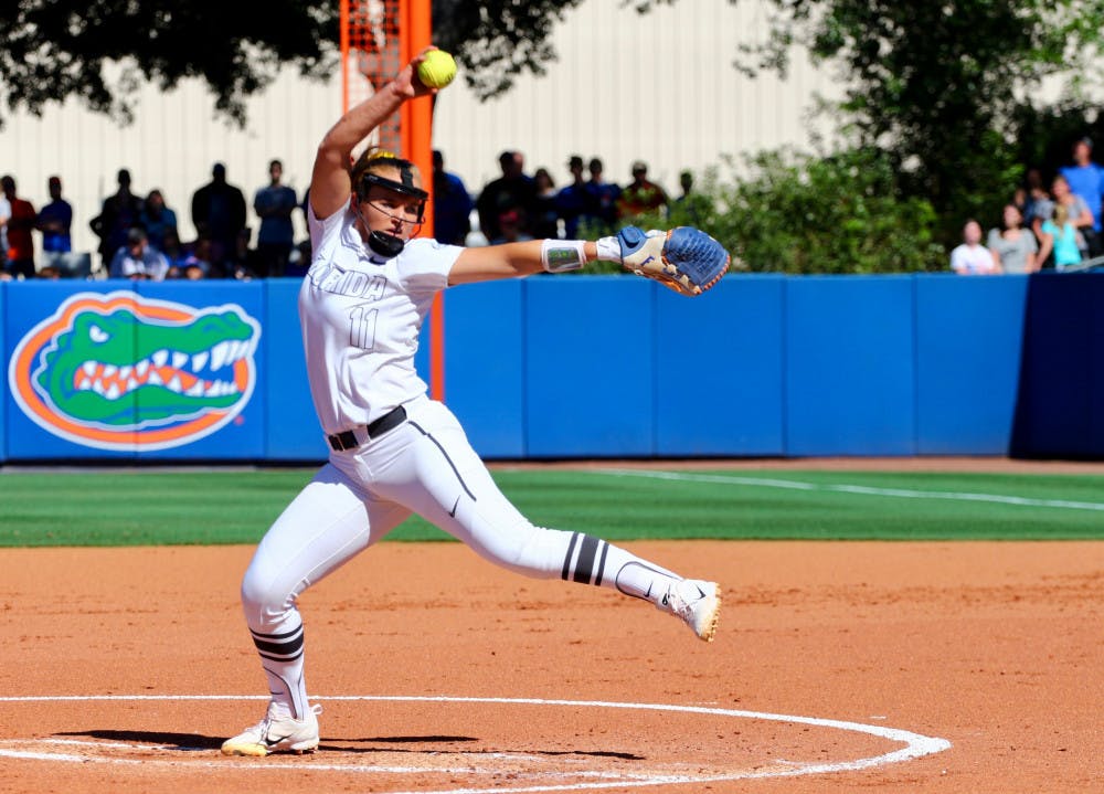 <p>As a sophomore, pitcher Kelly Barnhill recorded the lowest ERA in the country (0.51) and the most strikeouts per seven innings (13). Her efforts earned her multiple national awards. </p>