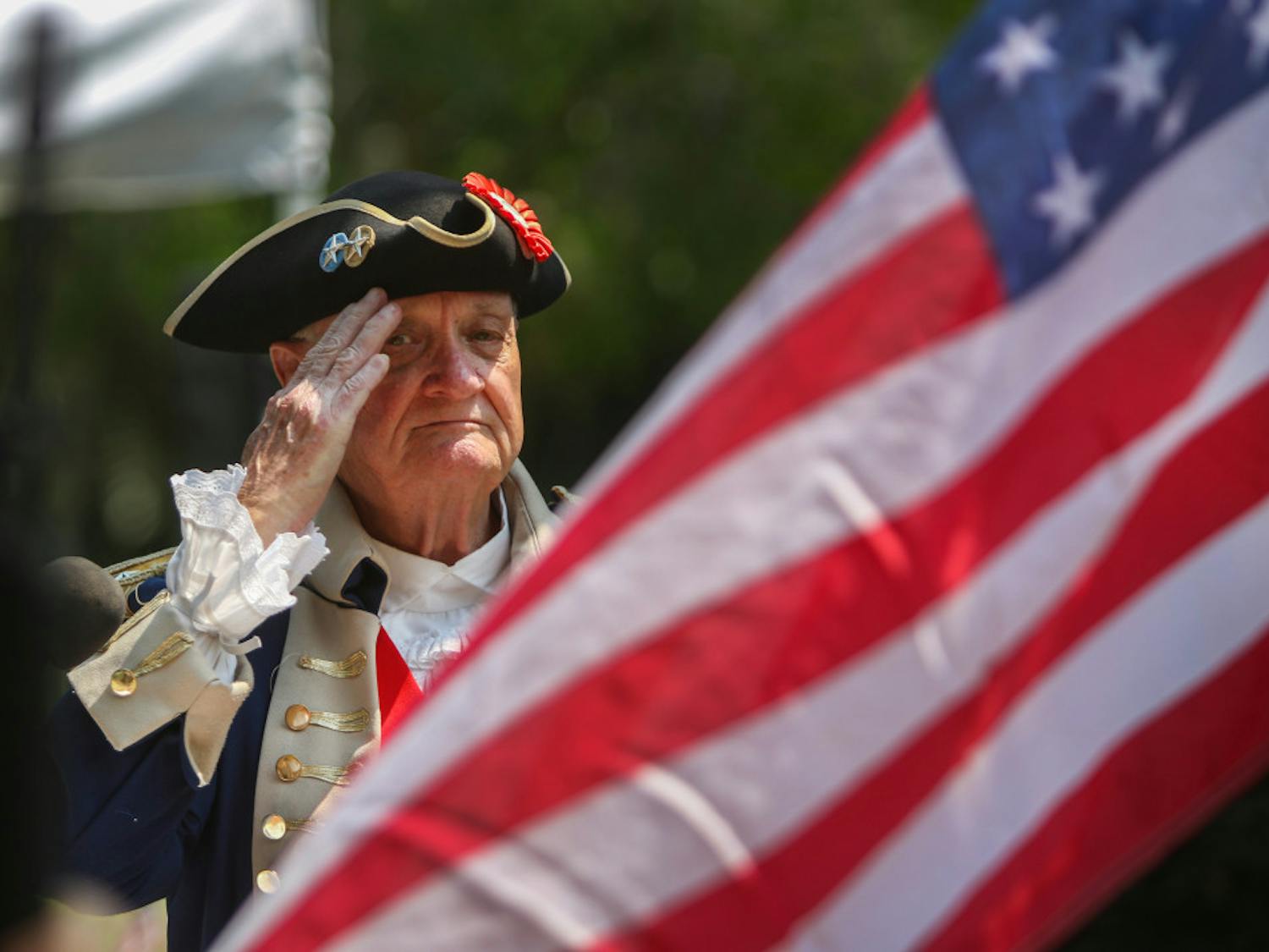 The Memorial Day Ceremony 2019 was held at Forest Meadows Memorial Park East on Monday. The event featured a presentation of the colors by the Vietnam Veterans of America and the Milton Lewis Young Marines. Remarks were made by Mayor Lauren Poe and Congressman Ted Yoho, the United States Representative for Florida’s 3rd congressional district. Alachua County Gold Star Families, which are families of soldiers killed in action, were also honored. Additionally, on Northwest 8th Avenue, the Gainesville chapter of Veterans For Peace placed one tombstone for each U.S. service member who lost their life in Iraq or Afghanistan since 2001 for the Memorial Mile 2019 event.