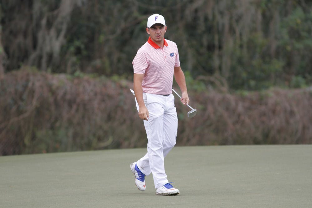 <p>Senior Alejandro Tosti is struggling at the SEC Championship despite being the returning individual champion. He shot 6-over-par on the first day of competition.</p>