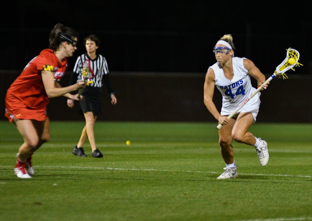 Florida midfielder Sydney Pirreca scored four goals in UF’s 18-9 win over Vanderbilt on Saturday at Donald R. Dizney Stadium. 