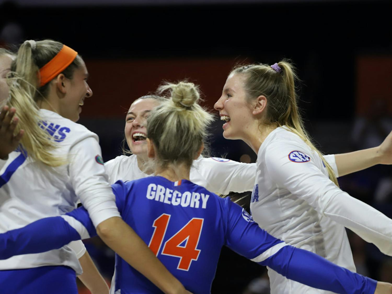 The Gators celebrate a successful play at home against Texas A&M last year. This season, Florida will only play the four SEC schools it's closest to due to the COVID-19 pandemic.