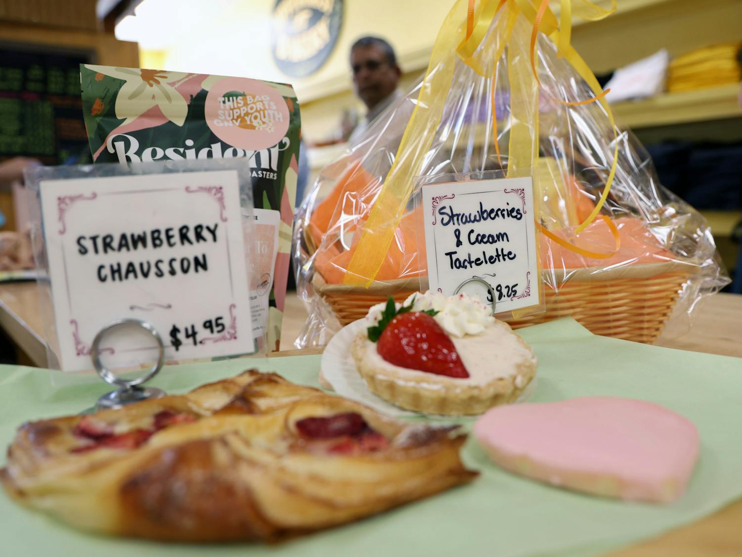 Valentine's Day inspired treats sit on display at Uppercrust in Gainesville, Fla. on Feb. 13, 2026. (Alyvia Logan/Alligator)