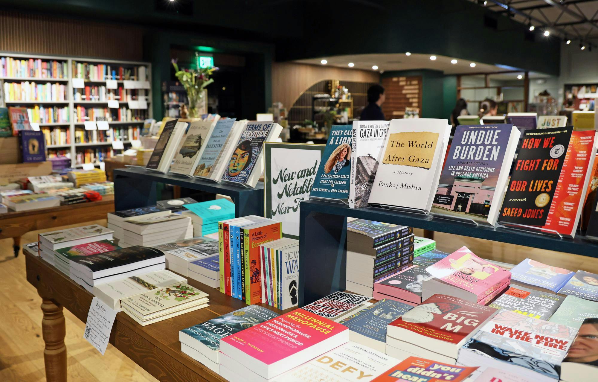 Books are displayed inside The Lynx Books in Gainesville, Fla., Saturday, Feb. 28, 2026. 