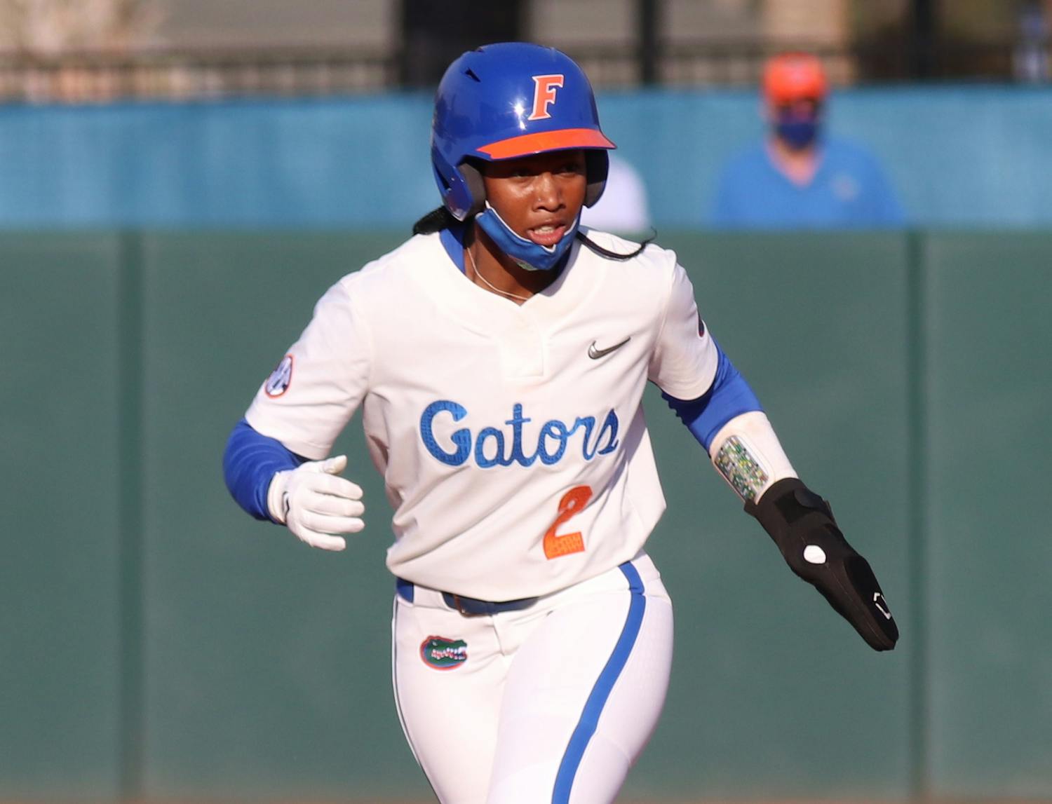Cheyenne Lindsey runs the bases March 3 against Florida State.  The senior hit a walkoff grandslam against Michigan Saturday to give UF a 4-0 win. 