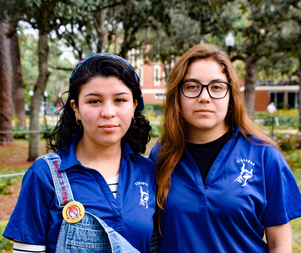 Michell Hernandez, a 22-year-old UF microbiology and cell science senior, and Saira Gonzalez, an 18-year-old UF anthropology sophomore, work with UF Chispas. Both are DACA recipients, and Hernandez is co-president, while Gonzalez is the assistant membership director.