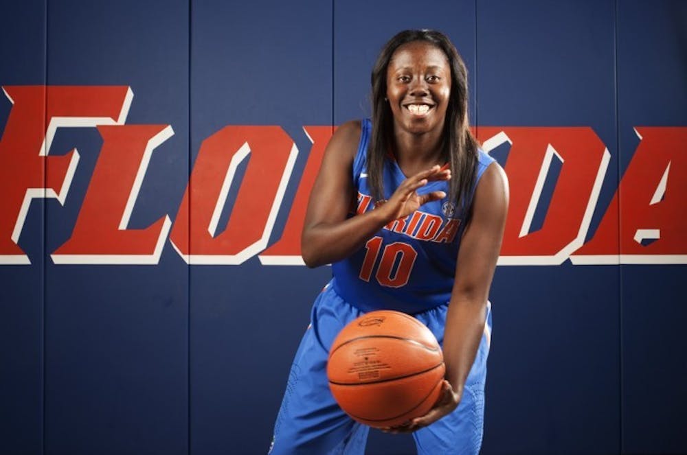 <p>Junior guard Jaterra Bonds poses at media day on Oct. 10. Bonds scored 17 points in Florida's 84-65 win against Georgia State on Sunday in the Stephen C. O'Connell Center.</p>