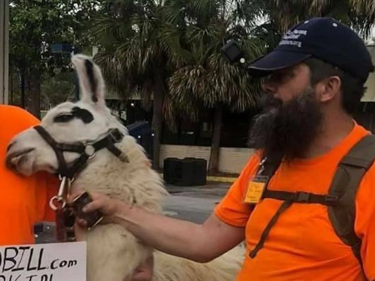 Thaddeus and his owner, Ethan Abbott. 