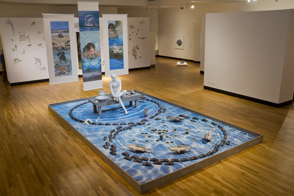 <div>UF art professor Nan Smith’s favorite creation is ‘Mercury’, which symbolizes how toxic chemicals can impact people’s food sources by traveling up the food chain within seafood.</div>
