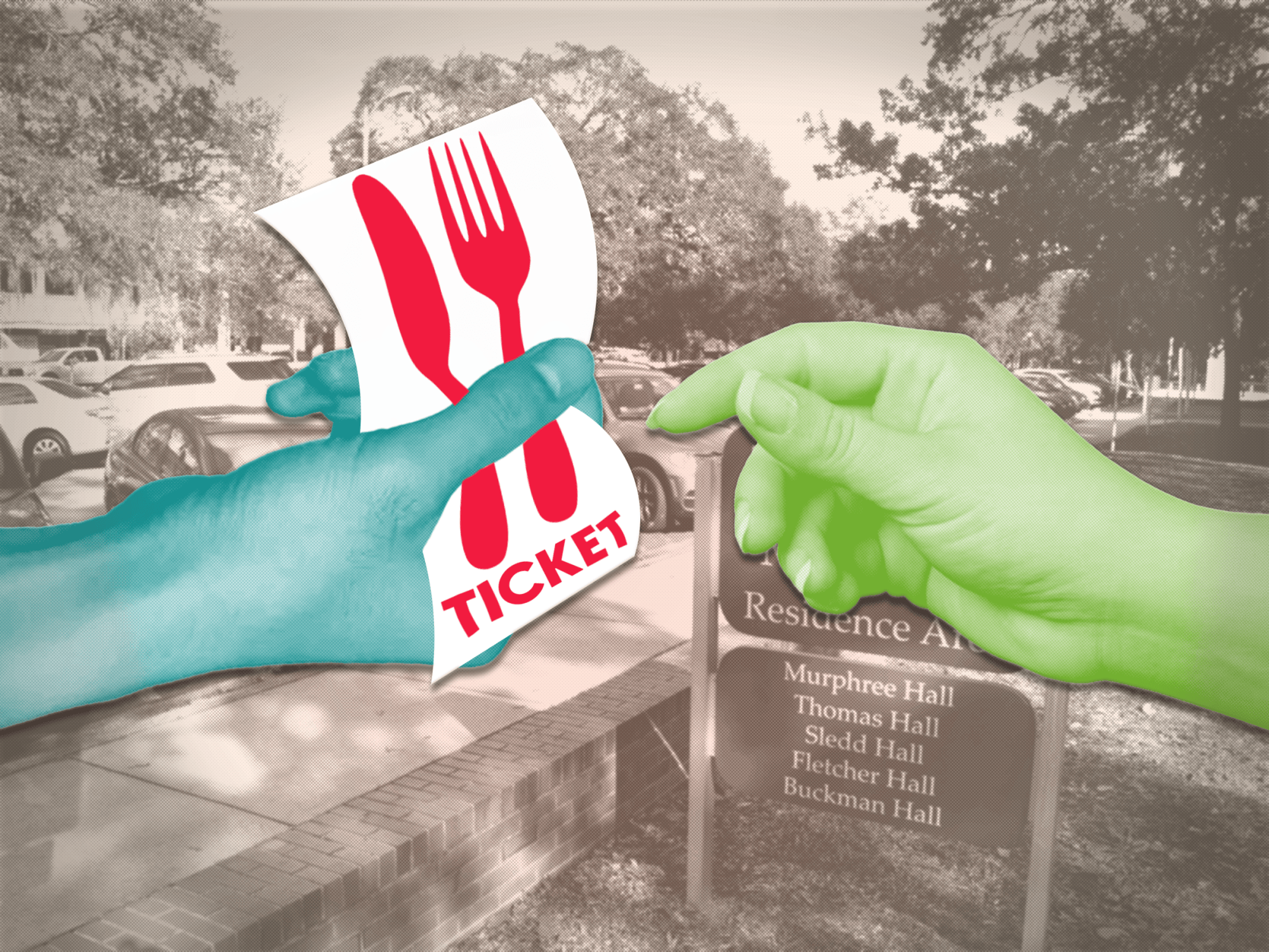 Student Body President John Brinkman is proposing this new initiative where parking fees are replaced with required food donations.