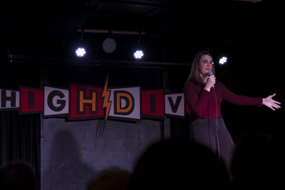 Alainna Whatley performs her standup set about a life changing experience she had at 13 years old in the Walmart bathroom.