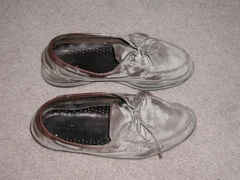 <p><span>UF professor Herbert Lowe ran for his life on the streets of Manhattan the morning of September 11th, 2001. The shoes he wore are still covered in soot and dust from the collapse of the World Trade Center.</span></p>