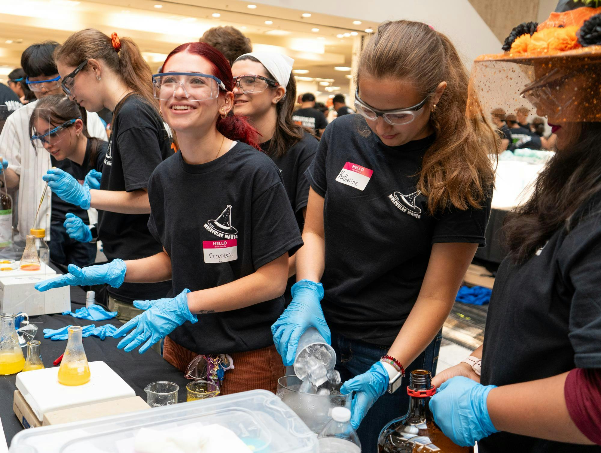 Participants in Molecular Mania work on their projects at The Oaks Mall in Gainesville, Saturday, Oct. 25, 2025.