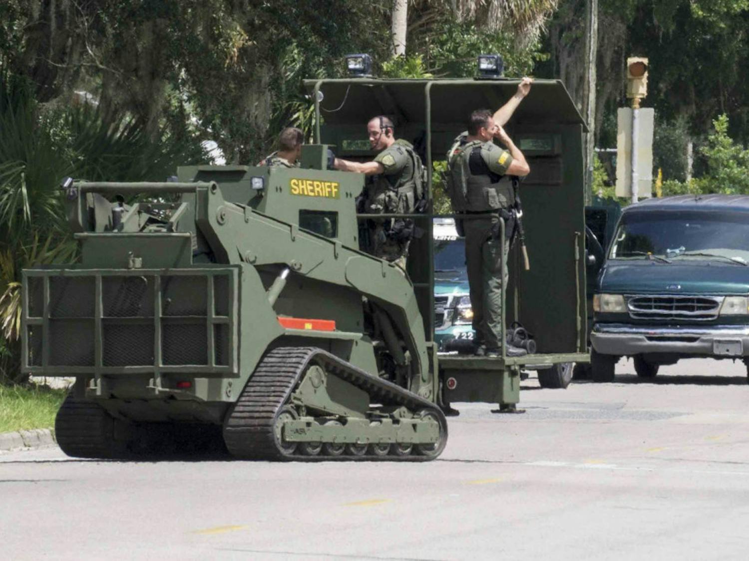Deputies from the Alachua County Sheriff's Office at the scene on Aug. 28, 2015.