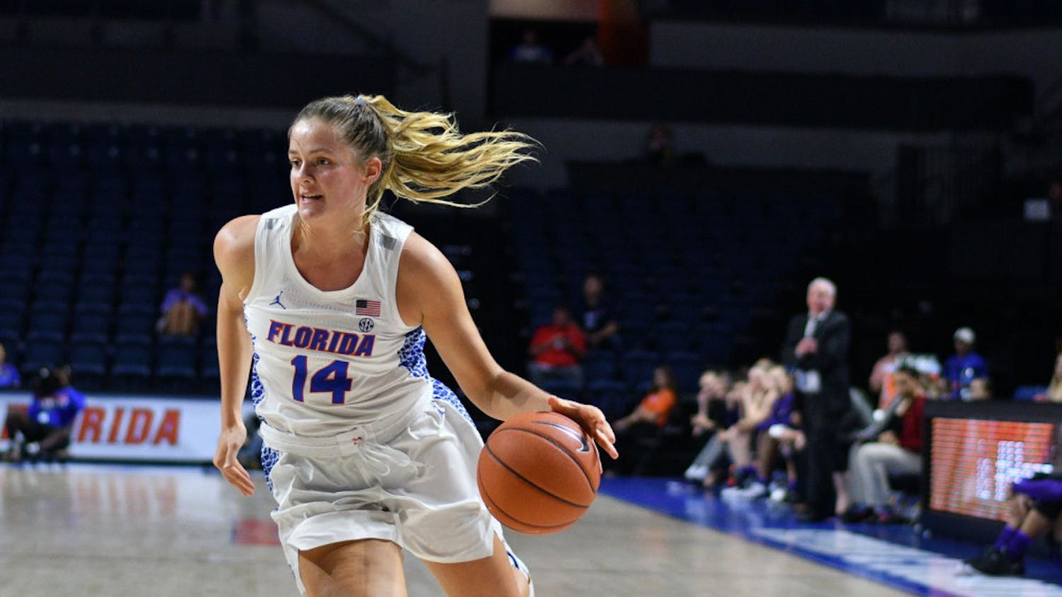 Florida's Kristina Moore returned to the court Sunday for the first time since Nov. 19.