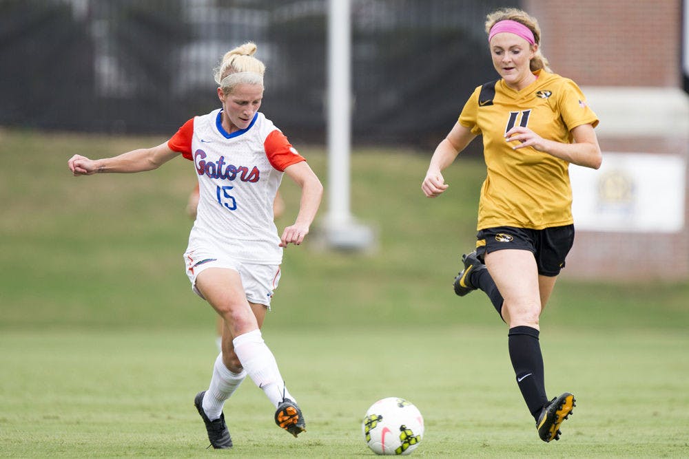 Tessa Andujar dribbles the ball during Florida's 3-1 win against Missouri.