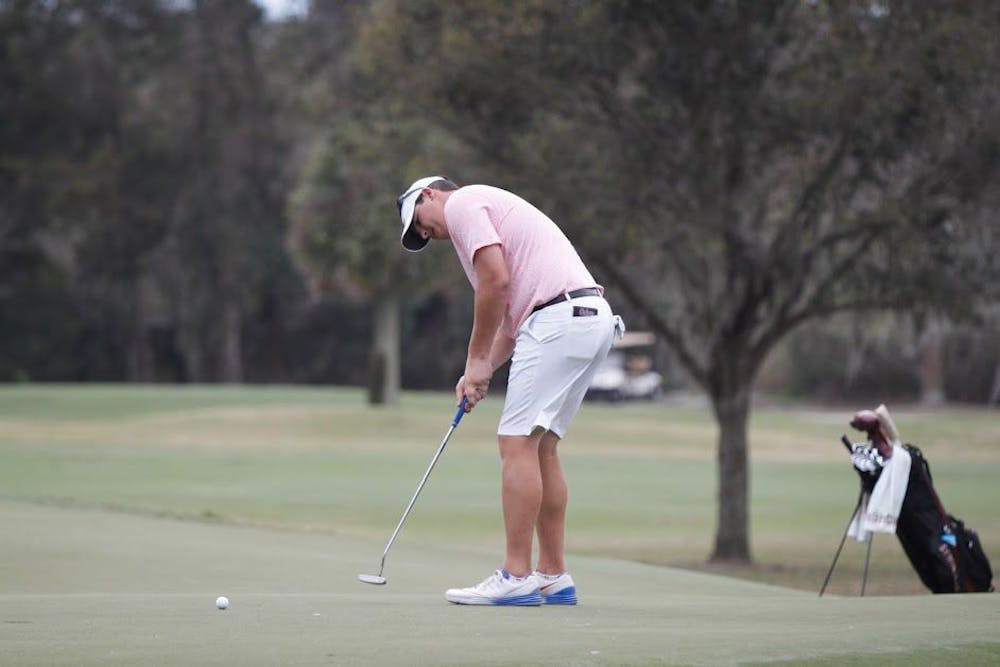 <p>UF's Ryan Orr putts during the SunTrust Gator Invitational on Feb. 18, 2017, at the Mark Bostic Golf Course.</p>