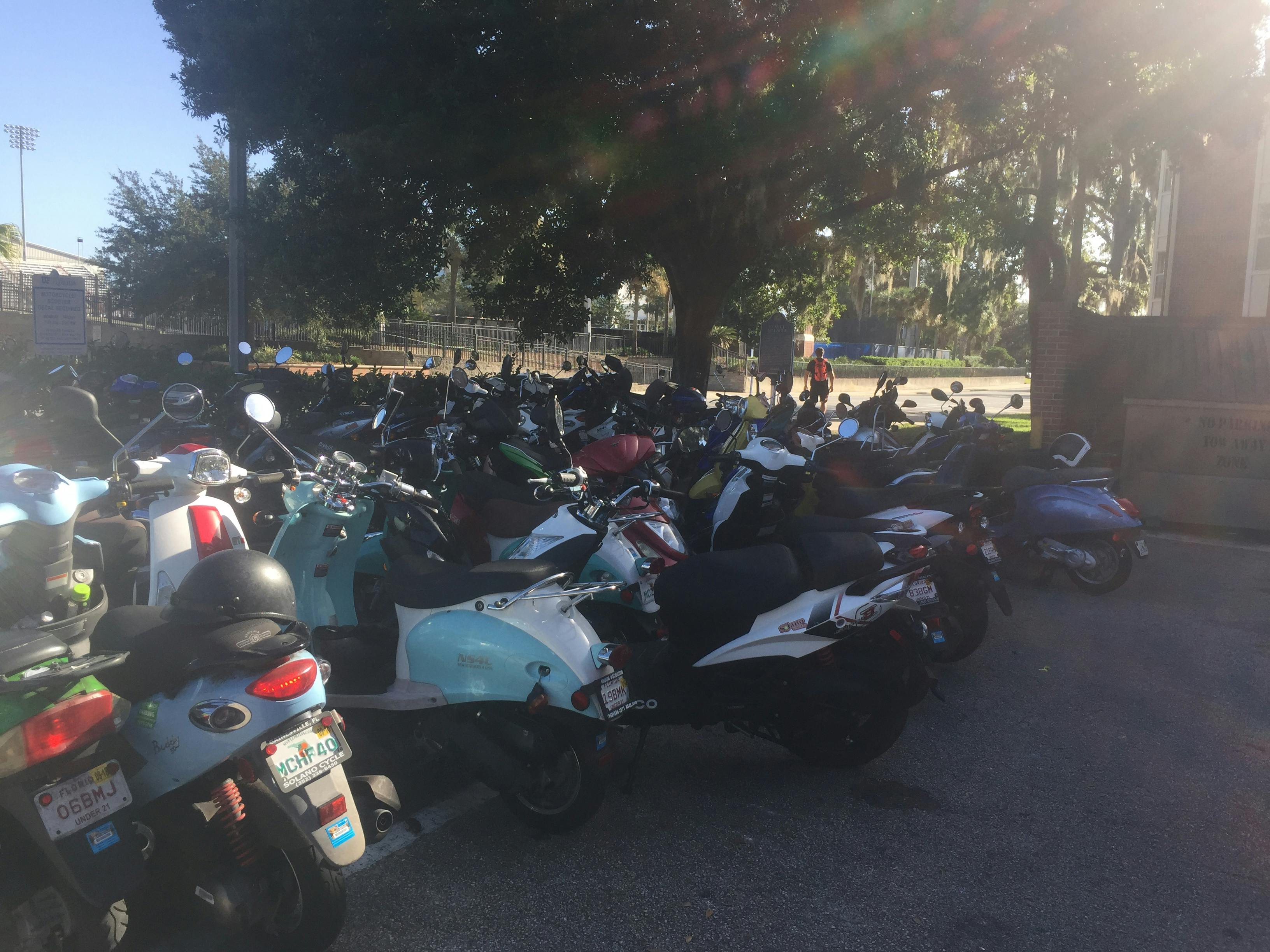 Overcrowded afternoon parking at Keys Residential Complex at UF. 