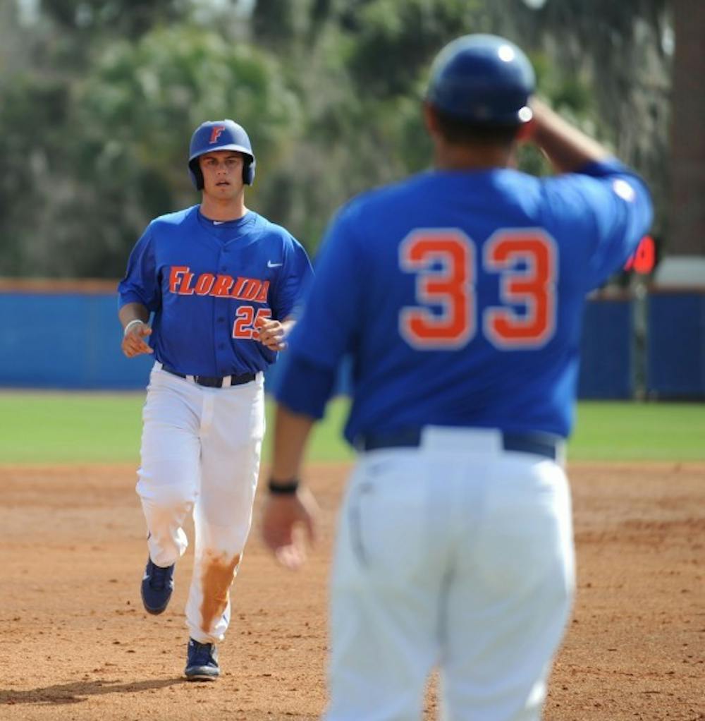 <p>Junior right fielder Preston Tucker (25) decided to return to the Gators after being selected by the Colorado Rockies in June’s MLB draft. He is seven RBI shy of a UF record.</p>