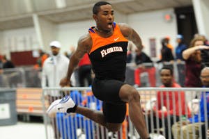 UF sprinter Omar Craddock runs.&nbsp;