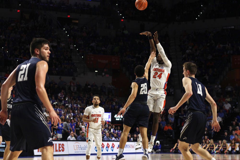Florida shot 12.5 percent behind the arc in its first 20 minutes against the Wildcats, nailing just one three-pointer from Egor Koulechov. In the second half, the Gators didn’t shoot much better. They made two three-pointers on 10 attempts, with Chris Chiozza making one and Jalen Hudson notching the other.