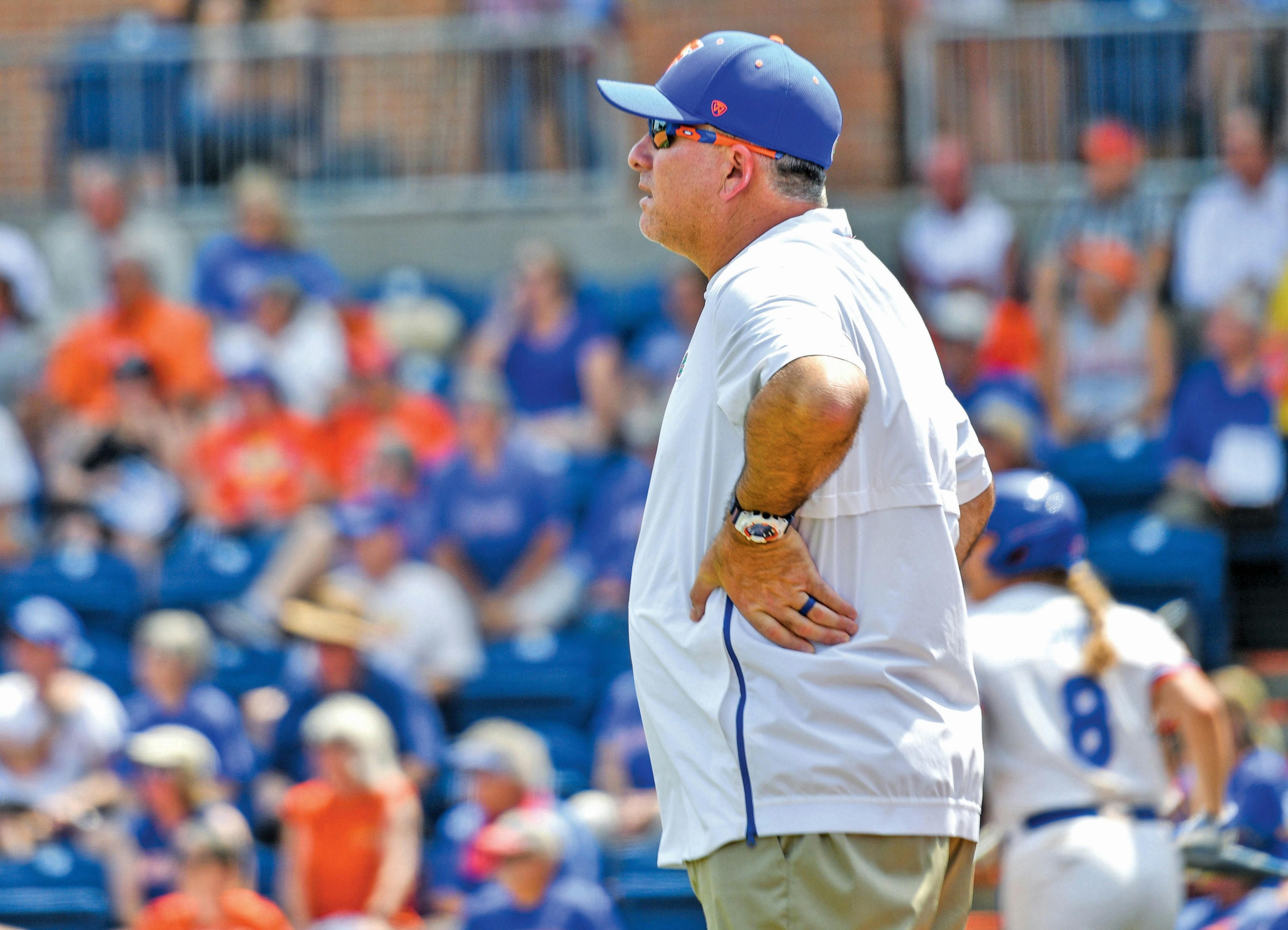 Florida coach Tim Walton was ejected on Saturday after arguing a force play at third base.