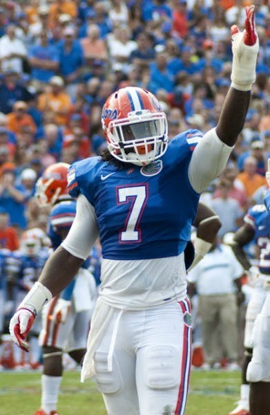 Defensive end/linebacker Ronald Powell pressured Tennessee quarterback Tyler Bray into throwing an interception to start the second half Saturday.